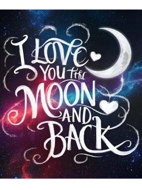 I Love You To The Moon And Back 15 in x 15 in diamond art kit